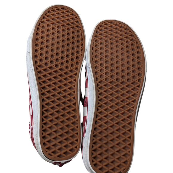 Vans Shoes Red White Checkerboard Sneakers Mens 10.5 Womens 12 Skate Low Top main image 4